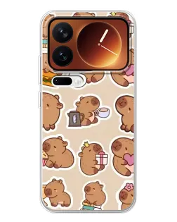 Чехол для Xiaomi 17 Pro с картинкой «Капибары паттерн» Чехол для Xiaomi 17 Pro с картинкой «Капибары паттерн»