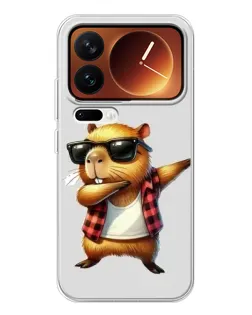 Чехол для Xiaomi 17 Pro с картинкой «Капибара рэпер даб» Чехол для Xiaomi 17 Pro с картинкой «Капибара рэпер даб»