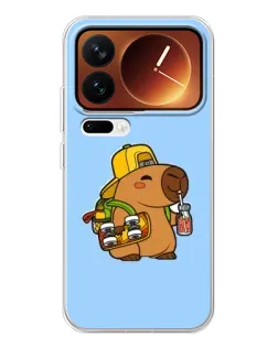 Чехол для Xiaomi 17 Pro с картинкой «Капибара на скейте» Чехол для Xiaomi 17 Pro с картинкой «Капибара на скейте»