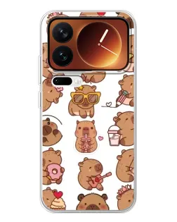 Чехол для Xiaomi 17 Pro с картинкой «Стикерпак с капибарами» Чехол для Xiaomi 17 Pro с картинкой «Стикерпак с капибарами»