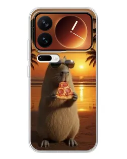 Чехол для Xiaomi 17 Pro с картинкой «Капибара с пиццей» Чехол для Xiaomi 17 Pro с картинкой «Капибара с пиццей»
