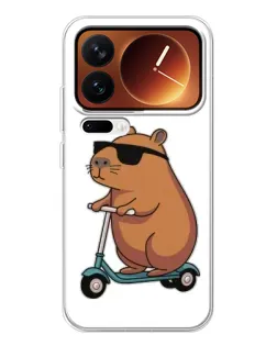 Чехол для Xiaomi 17 Pro с картинкой «Капибара на самокате» Чехол для Xiaomi 17 Pro с картинкой «Капибара на самокате»