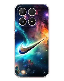 Чехол для Xiaomi 17 с картинкой «Космический Nike Swoosh»
