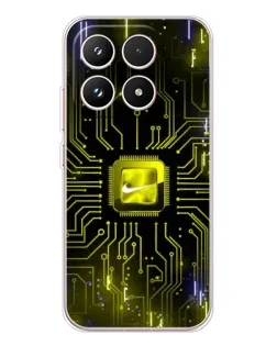 Чехол для Xiaomi 17 с картинкой «Nike — золотая искра»