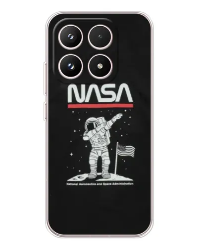 Чехол для Xiaomi 17 с картинкой «NASA — шагаем по Луне»