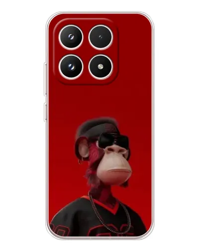 Чохол для Xiaomi 17 з картинкою «Bored Ape в червоному»