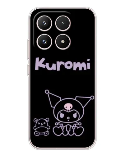 Чехол для Xiaomi 17 с картинкой «Kuromi — черный минимализм»