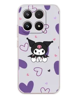 Чехол для Xiaomi 17 с картинкой «Kuromi и лавандовые сердца»