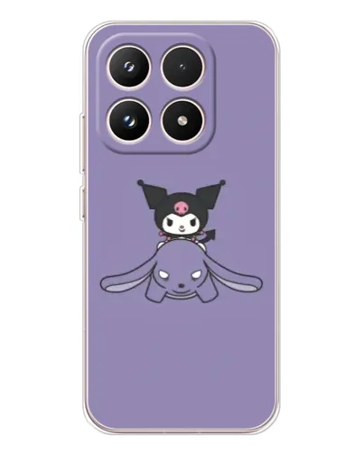 Чехол для Xiaomi 17 с картинкой «Kuromi на лиловом фоне»
