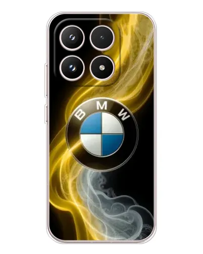 Чехол для Xiaomi 17 с картинкой «Золотистый дым BMW»