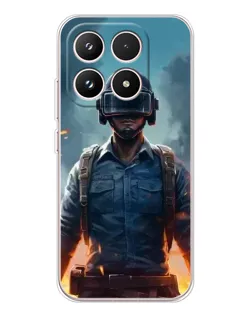 Чехол для Xiaomi 17 с картинкой «PUBG — реалистичный герой»