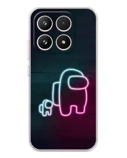 Чехол для Xiaomi 17 с картинкой «Among Us неон-арт»