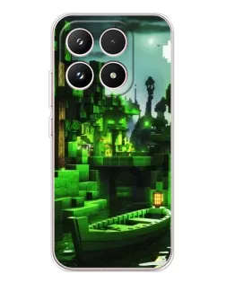 Чехол для Xiaomi 17 с картинкой «Minecraft лесной пейзаж»