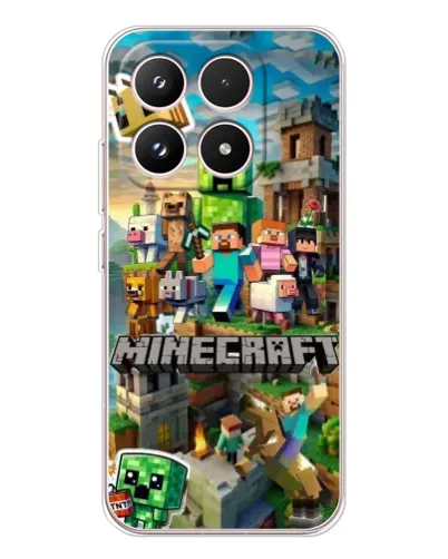Чехол для Xiaomi 17 с картинкой «Замок Minecraft»