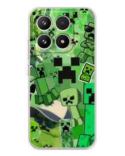 Чехол для Xiaomi 17 с картинкой «Криперы Minecraft»
