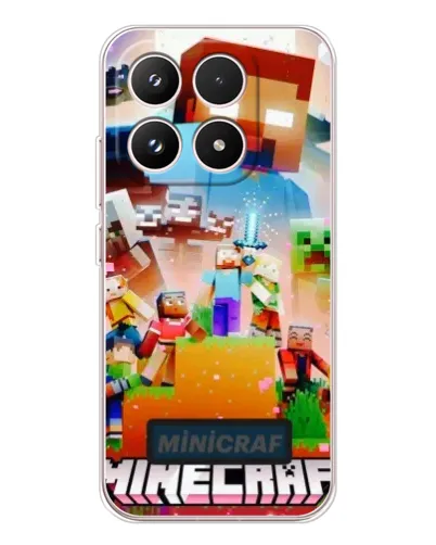 Чехол для Xiaomi 17 с картинкой «Minecraft герои игры»