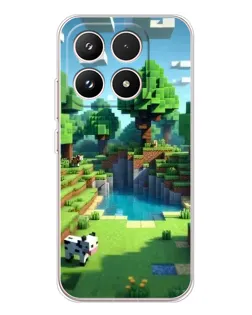 Чехол для Xiaomi 17 с картинкой «Minecraft летний день»