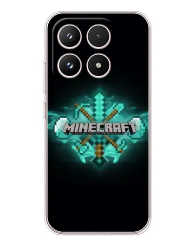 Чехол для Xiaomi 17 с картинкой «Minecraft Diamond лого»