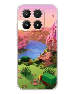 Чехол для Xiaomi 17 с картинкой «Розовое дерево Minecraft»