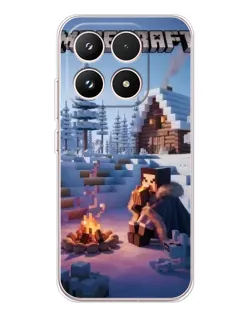 Чехол для Xiaomi 17 с картинкой «Зимний Minecraft»