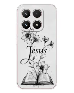 Чехол для Xiaomi 17 с картинкой «Цветы и Библия»