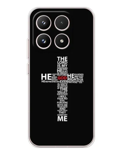 Чехол для Xiaomi 17 с картинкой «Текстовый крест» Чехол для Xiaomi 17 с картинкой «Текстовый крест»