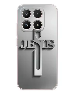 Чехол для Xiaomi 17 с картинкой «Металлический крест Jesus»