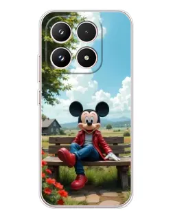 Чехол для Xiaomi 17 с картинкой «Микки на скамейке»