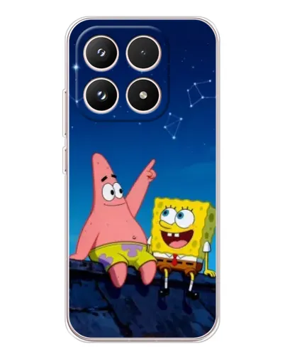 Чехол для Xiaomi 17 с картинкой «Губка Боб и Патрик ночью» Чехол для Xiaomi 17 с картинкой «Губка Боб и Патрик ночью»