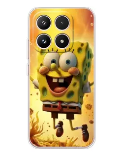 Чехол для Xiaomi 17 с картинкой «Губка Боб прыгает»