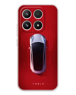 Чехол для Xiaomi 17 с картинкой «Tesla Top View»