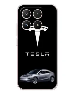 Чехол для Xiaomi 17 с картинкой «Tesla Model Y»