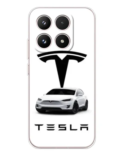 Чехол для Xiaomi 17 с картинкой «Tesla White Style»