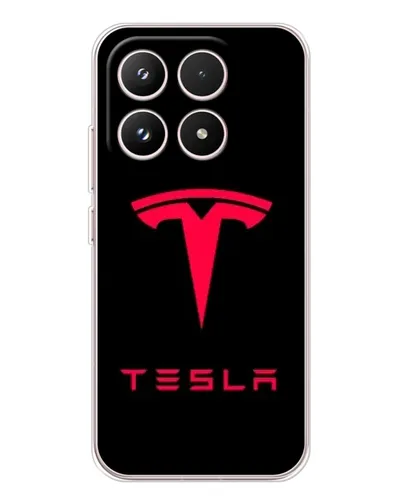Чехол для Xiaomi 17 с картинкой «Tesla Red Logo»