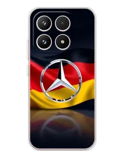 Чехол для Xiaomi 17 с картинкой «Mercedes — флаг Германии»
