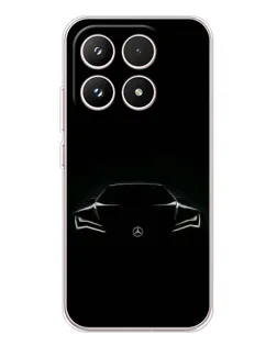 Чехол для Xiaomi 17 с картинкой «Mercedes — силуэт авто»