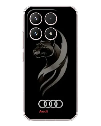 Чехол для Xiaomi 17 с картинкой «Графика — пантера и Audi»