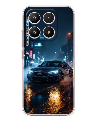 Чехол для Xiaomi 17 с картинкой «Ночной город и Audi»