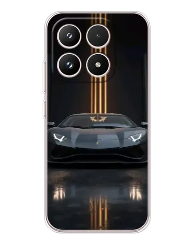 Чехол для Xiaomi 17 с картинкой «Lamborghini золотые линии»