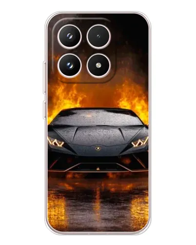 Чехол для Xiaomi 17 с картинкой «Lamborghini в огне»
