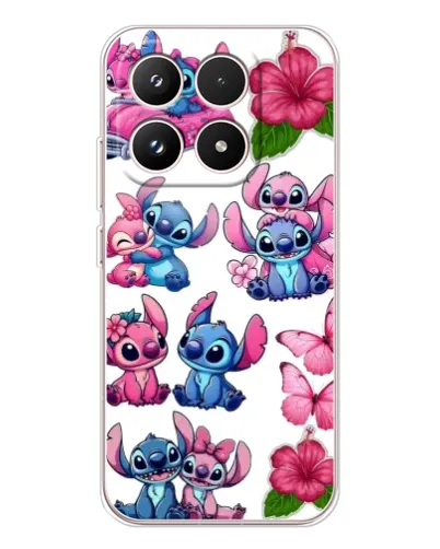 Чехол для Xiaomi 17 с картинкой «Стикеры Stitch и Angel»