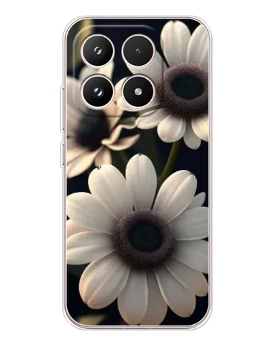 Чехол для Xiaomi 17 с картинкой «Белые маргаритки макро»