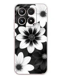 Чехол для Xiaomi 17 с картинкой «Монохромные астры»