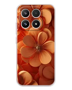 Чехол для Xiaomi 17 с картинкой «Оранжевый макро цветок»