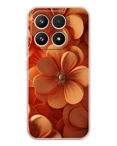 Чехол для Xiaomi 17 с картинкой «Оранжевый макро цветок»