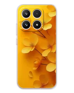 Чехол для Xiaomi 17 с картинкой «Золотые лепестки»