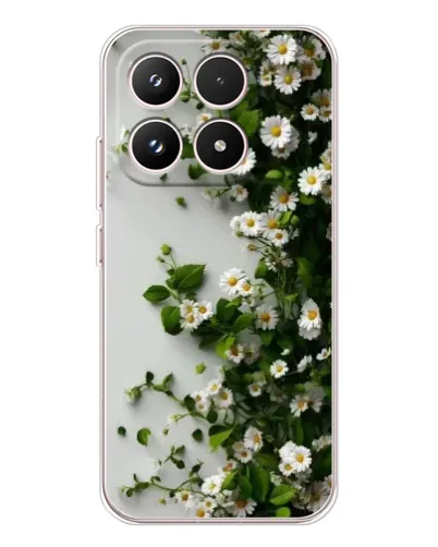 Чехол для Xiaomi 17 с картинкой «Ветка мелких белых цветов»