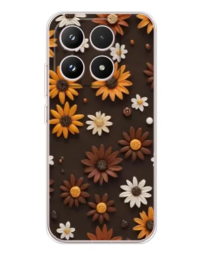 Чехол для Xiaomi 17 с картинкой «Узор из маленьких подсолнухов»
