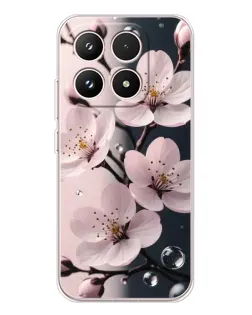 Чехол для Xiaomi 17 с картинкой «Нежная сакура и капли»