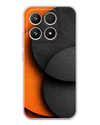 Чехол для Xiaomi 17 с картинкой «Геометрия оранжевых кругов»